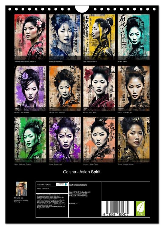 Produktbild: Geisha - Asian Spirit (Wandkalender 2027 DIN A4 hoch), CALVENDO Monatskalender