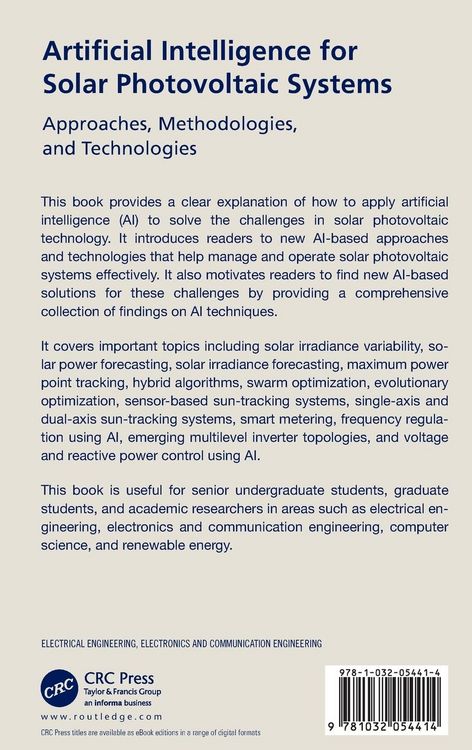 Produktbild: Artificial Intelligence for Solar Photovoltaic Systems