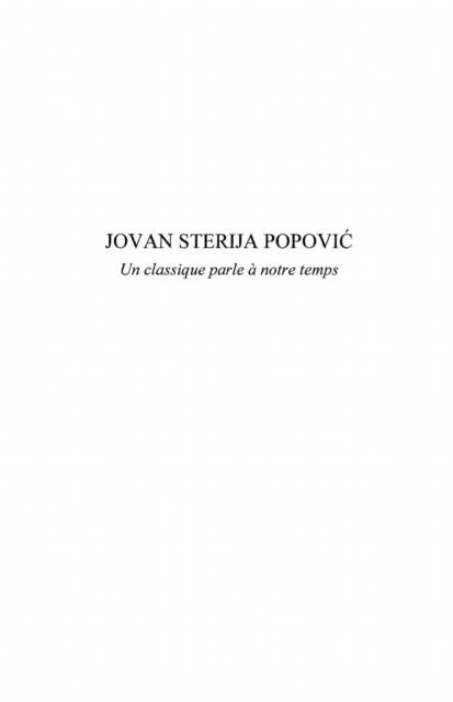 Produktbild: Jovan Sterija Popovic-classique parle