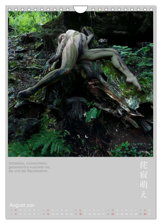 Produktbild: wabi sabi moe - hinrei&szlig;end vergammelt erotisch - Akt/Bodypainting (Wandkalender 2026 DIN A4 hoch), CALVENDO Monatskalender