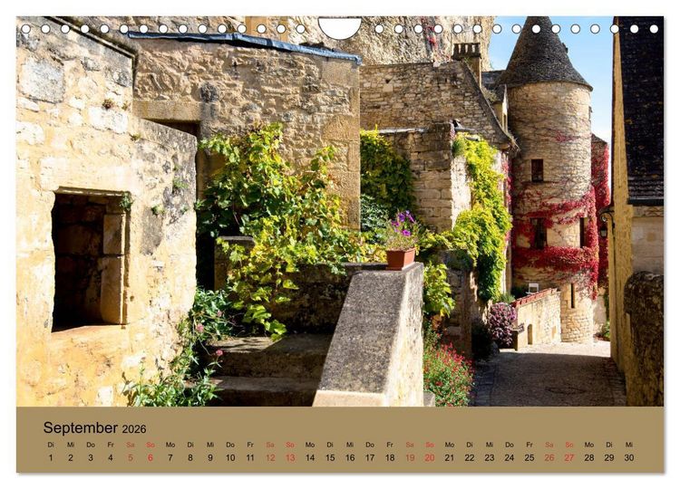 Produktbild: Dorfidyllen in Frankreich (Wandkalender 2026 DIN A4 quer), CALVENDO Monatskalender
