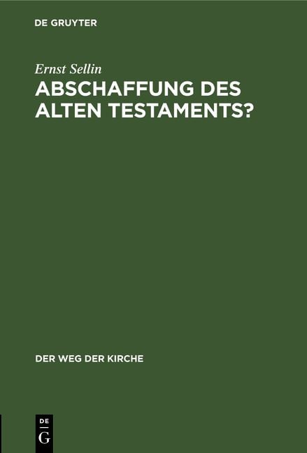 Produktbild: Abschaffung des Alten Testaments?