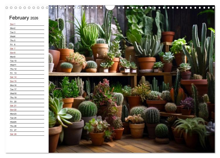 Produktbild: Cacti Wonderland (Wall Calendar 2026 DIN A3 landscape), CALVENDO 12 Month Wall Calendar