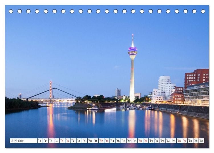Produktbild: D&uuml;sseldorf - Momente einer Reise (Tischkalender 2027 DIN A5 quer), CALVENDO Monatskalender