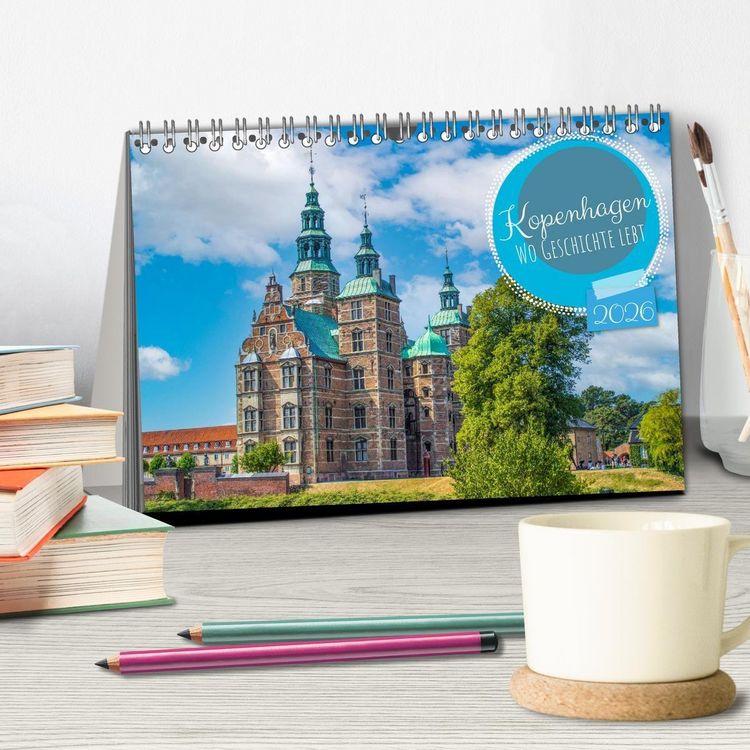 Produktbild: Kopenhagen &ndash; Wo Geschichte lebt (Tischkalender 2026 DIN A5 quer), CALVENDO Monatskalender