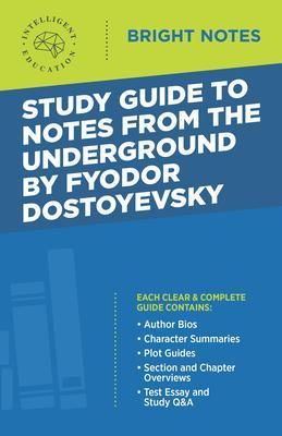 Produktbild: Study Guide to Notes From the Underground by Fyodor Dostoyevsky