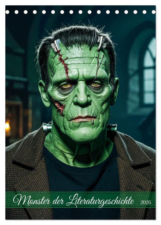 Produktbild: Monster der Literaturgeschichte (Tischkalender 2026 DIN A5 hoch), CALVENDO Monatskalender