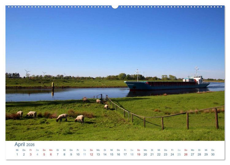 Produktbild: Berne 2026. Impressionen zwischen Weser und Hunte (Wandkalender 2026 DIN A2 quer), CALVENDO Monatskalender