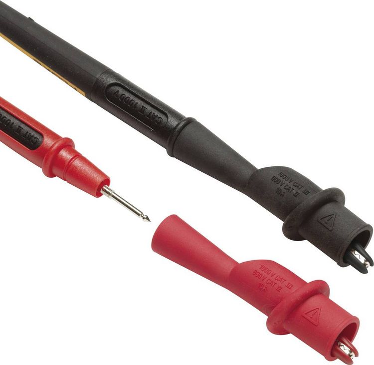 Produktbild: Fluke AC175 Sicherheits-Abgreifklemmen-Set Buchse 2 mm CAT IV 600 V, CAT III 1000 V Rot, Schwarz