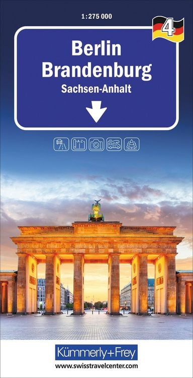 Produktbild: K&uuml;mmerly+Frey Regional-Strassenkarte 4 Berlin Brandenburg 1:275.000