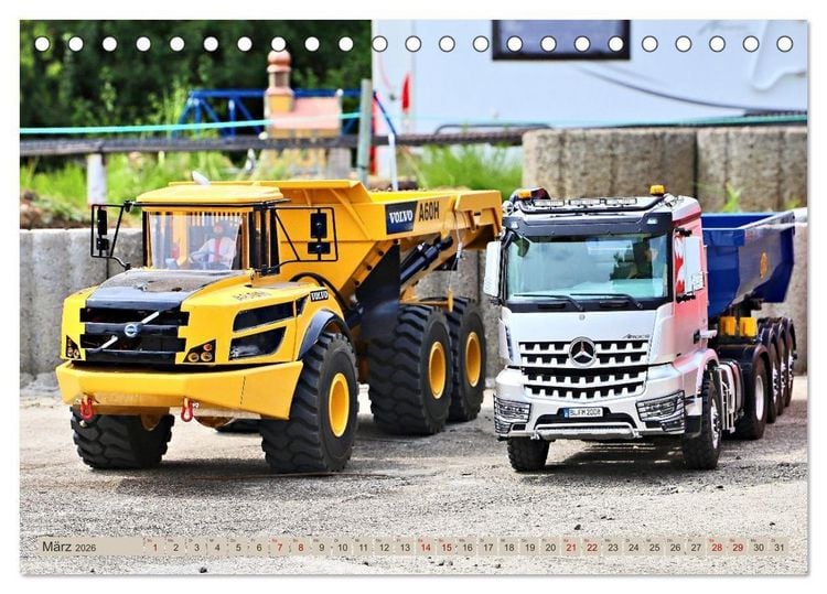 Produktbild: LKW Modelle beim Dampfmodellbautreffen in Bisingen (Tischkalender 2026 DIN A5 quer), CALVENDO Monatskalender