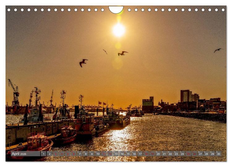 Produktbild: Hamburg City Vibes (Wandkalender 2026 DIN A4 quer), CALVENDO Monatskalender
