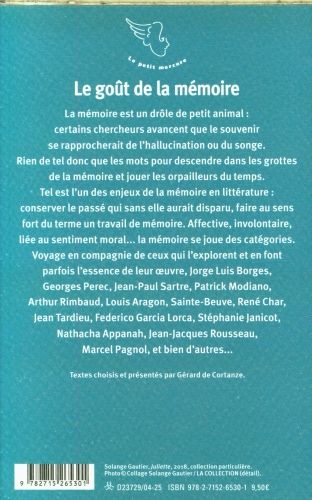 Produktbild: Le go&ucirc;t de la m&eacute;moire