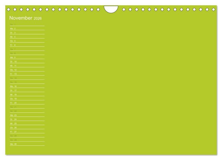 Produktbild: Bastel-Geburtstagskalender gr&uuml;n / Geburtstagskalender (Wandkalender 2026 DIN A4 quer), CALVENDO Monatskalender