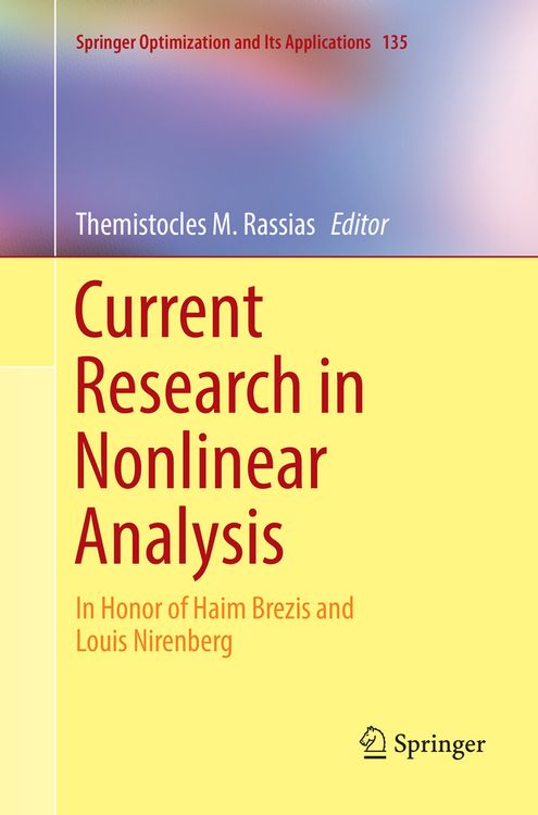 Produktbild: Current Research in Nonlinear Analysis