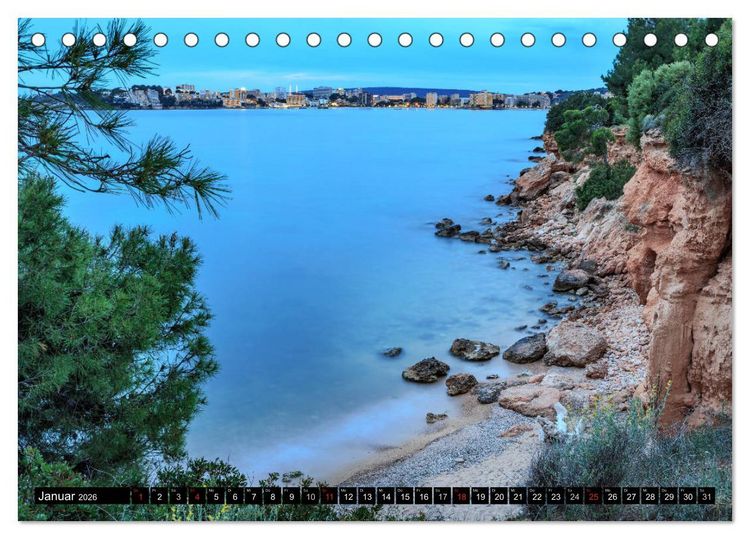 Produktbild: MALLORCA BEI NACHT (Tischkalender 2026 DIN A5 quer), CALVENDO Monatskalender