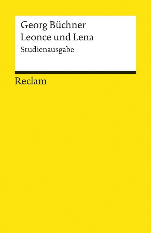 Produktbild: Leonce und Lena. Studienausgabe