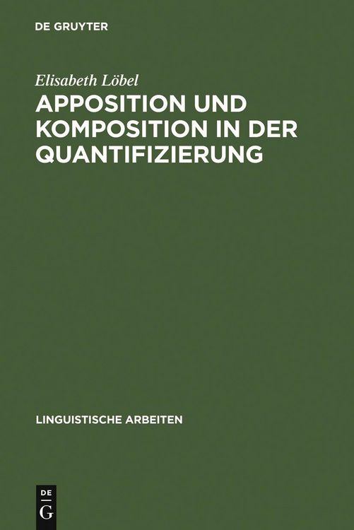 Produktbild: Apposition und Komposition in der Quantifizierung