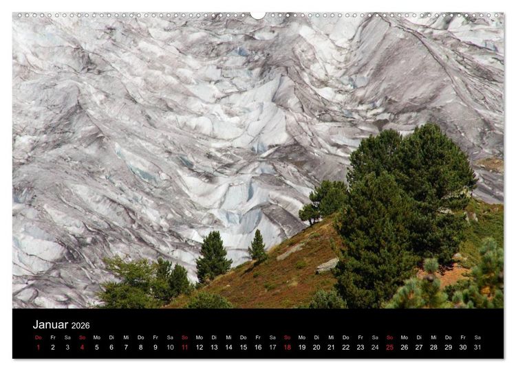 Produktbild: Faszinierende Gletscherwelt - entlang des Gro&szlig;en Aletsch (Wandkalender 2026 DIN A2 quer), CALVENDO Monatskalender