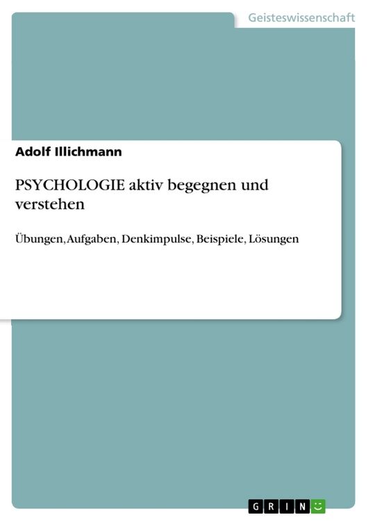 Produktbild: PSYCHOLOGIE aktiv begegnen und verstehen