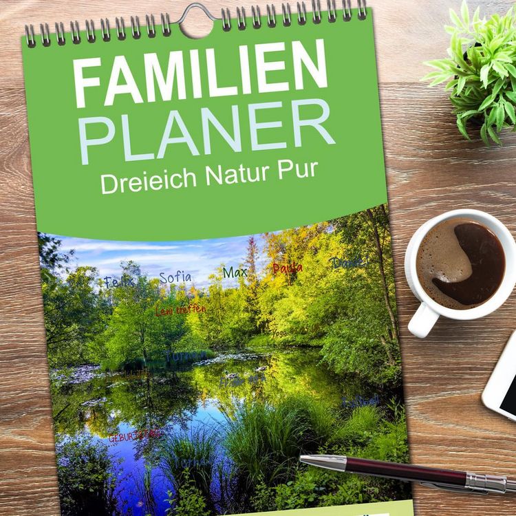 Produktbild: Familienplaner 2026 - Dreieich Natur Pur mit 5 Spalten (Wandkalender, 21 x 45 cm) CALVENDO