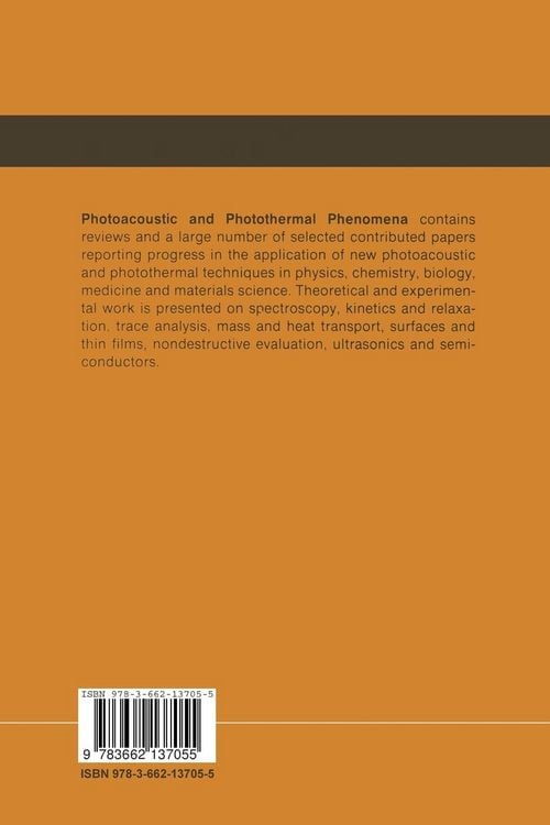 Produktbild: Photoacoustic and Photothermal Phenomena