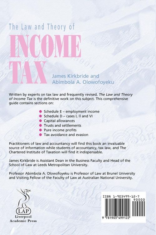 Produktbild: Law and Theory of Income Tax, The