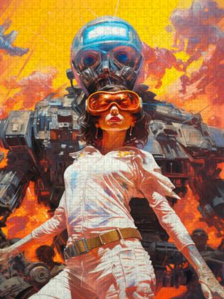 Produktbild: CALVENDO Puzzle Roboter in der galaktischen Welt | 1000 Teile Lege-Gr&ouml;&szlig;e 64x48cm Foto-Puzzle f&uuml;r gl&uuml;ckliche Stunden