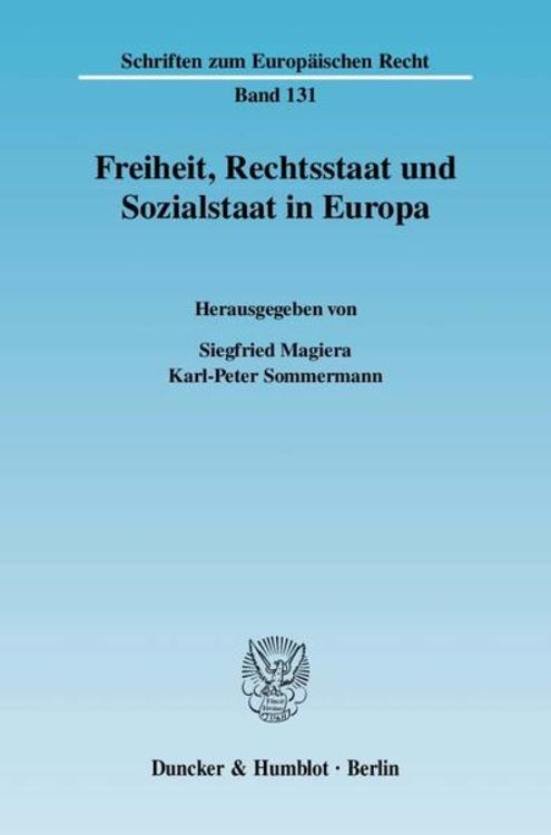 Produktbild: Freiheit, Rechtsstaat und Sozialstaat in Europa.