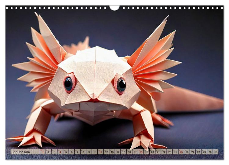 Produktbild: Wilde Origami Tiere (Wandkalender 2026 DIN A3 quer), CALVENDO Monatskalender