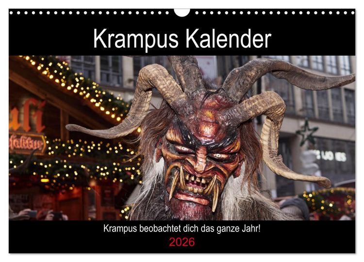 Produktbild: Krampus Kalender 2026 (Wandkalender 2026 DIN A3 quer), CALVENDO Monatskalender