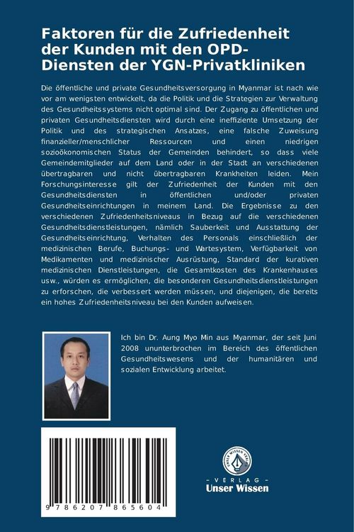 Produktbild: Faktoren f&uuml;r die Zufriedenheit der Kunden mit den OPD-Diensten der YGN-Privatkliniken