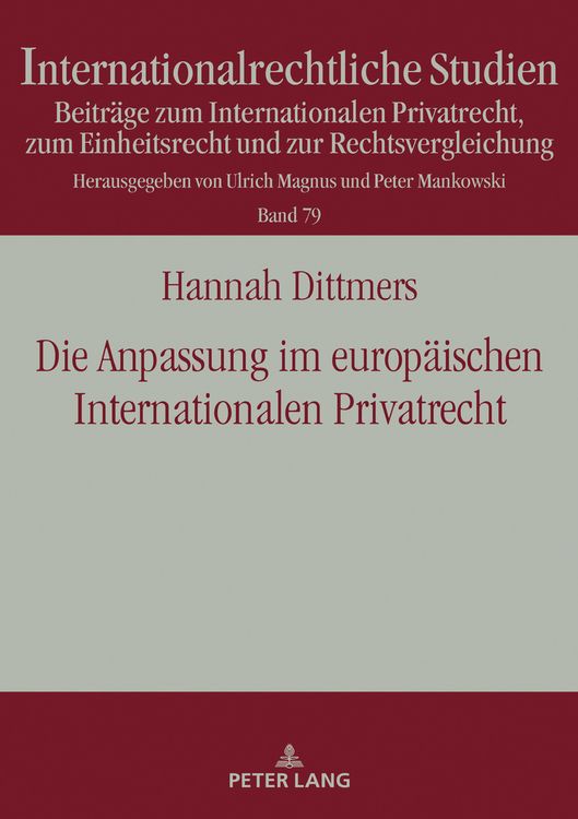 Produktbild: Die Anpassung im europaeischen Internationalen Privatrecht