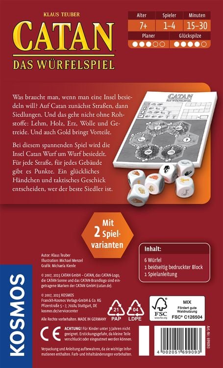 Produktbild: Catan: Das Würfelspiel