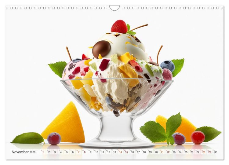 Produktbild: Leckere Eisbecher Kreationen (Wandkalender 2026 DIN A3 quer), CALVENDO Monatskalender