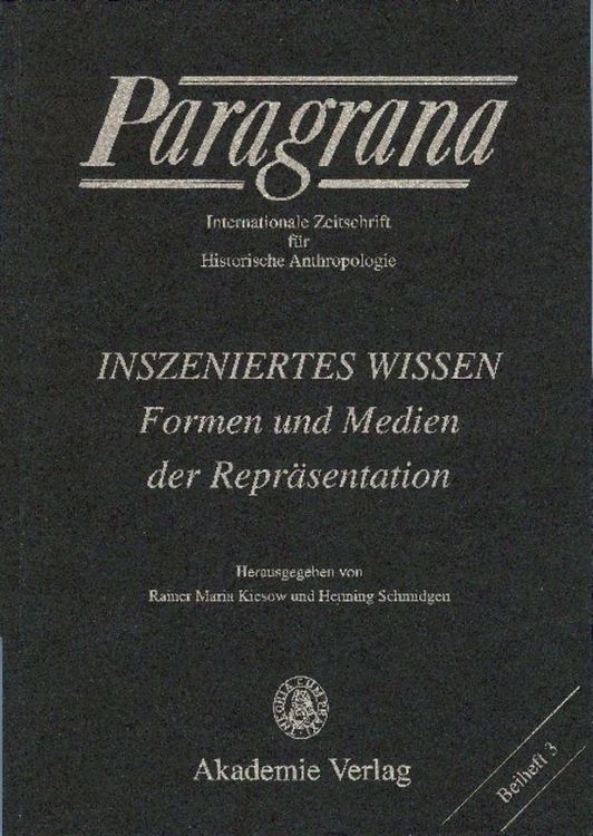 Produktbild: Inszeniertes Wissen