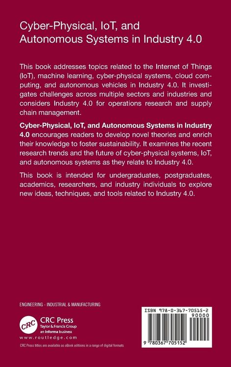 Produktbild: Cyber-Physical, IoT, and Autonomous Systems in Industry 4.0