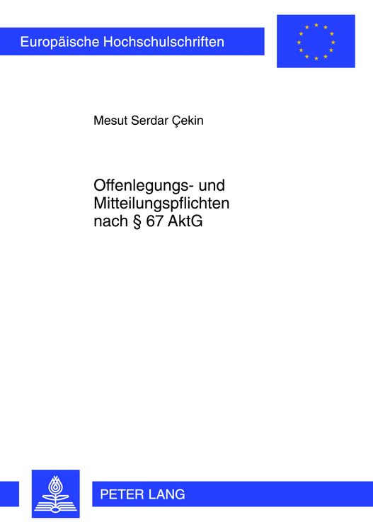 Produktbild: Offenlegungs- und Mitteilungspflichten nach &sect; 67 AktG