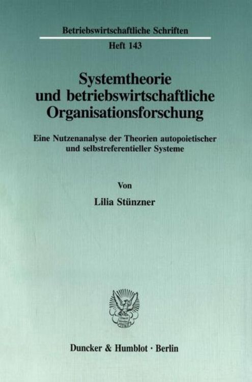 Produktbild: Systemtheorie und betriebswirtschaftliche Organisationsforschung.