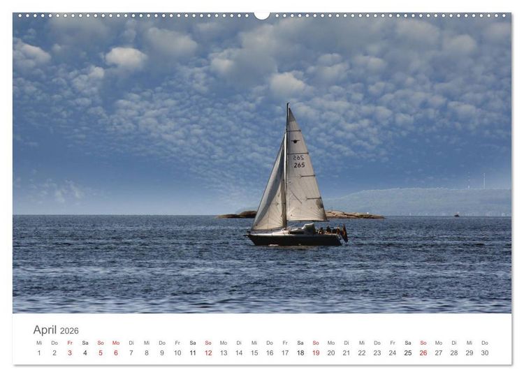 Produktbild: Segelboote in S&uuml;dschwedens Sch&auml;ren (Wandkalender 2026 DIN A2 quer), CALVENDO Monatskalender