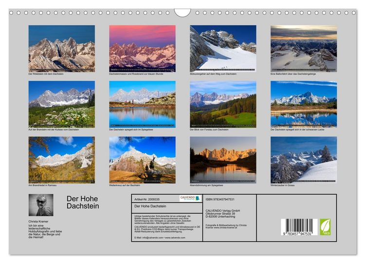 Produktbild: Der Hohe Dachstein (Wandkalender 2026 DIN A3 quer), CALVENDO Monatskalender