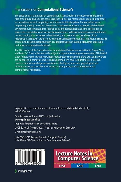 Produktbild: Transactions on Computational Science V