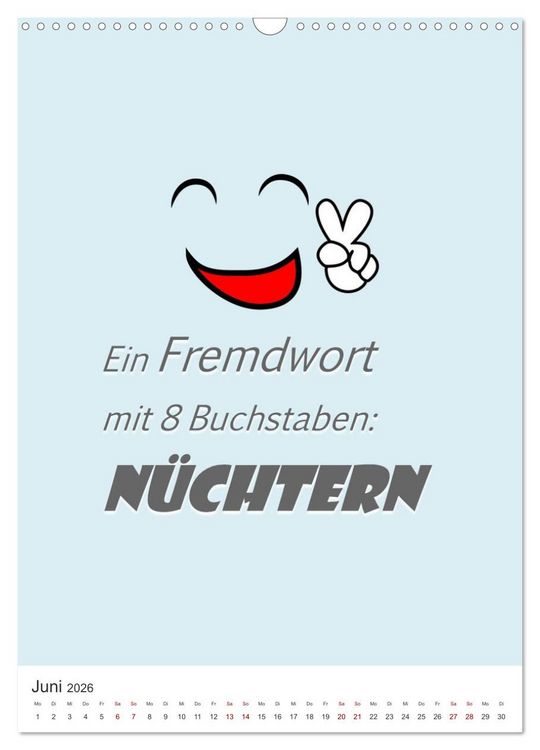 Produktbild: TRINKSPR&Uuml;CHE rund um Bier, Wein und Co. &hellip; (Wandkalender 2026 DIN A3 hoch), CALVENDO Monatskalender