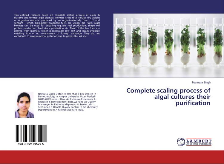 Produktbild: Complete scaling process of algal cultures their purification