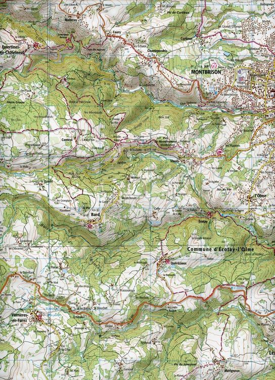 Produktbild: Montbrison - Veauche 1:25 000