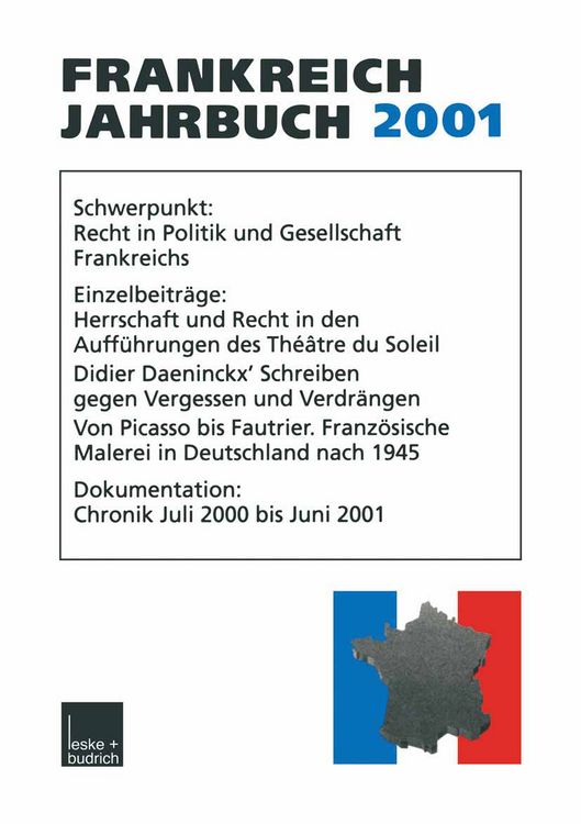 Produktbild: Frankreich-Jahrbuch 2001