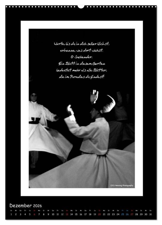 Produktbild: Mevlana's tanzende Derwische und seine Weisheiten (Wandkalender 2026 DIN A2 hoch), CALVENDO Monatskalender