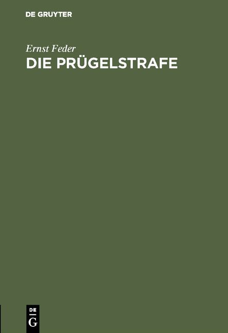 Produktbild: Die Pr&uuml;gelstrafe