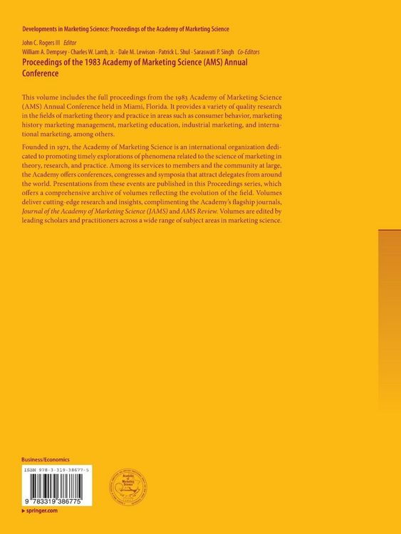 Produktbild: Proceedings of the 1983 Academy of Marketing Science (AMS) Annual Conference