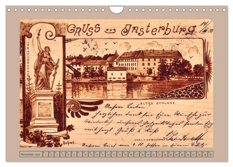 Produktbild: Gruss aus Insterburg - Historische Stadtansichten (Wandkalender 2026 DIN A4 quer), CALVENDO Monatskalender